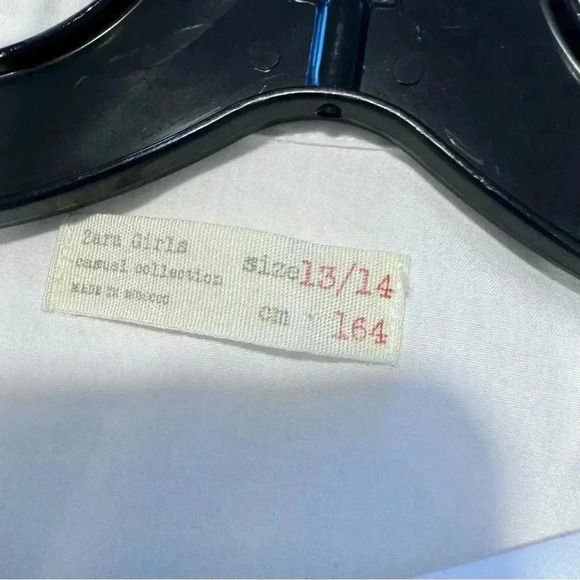 Zara Girls Button Up White Shirt With Multi Color Jeweled Accents Size 13-14 - Picture 3 of 9